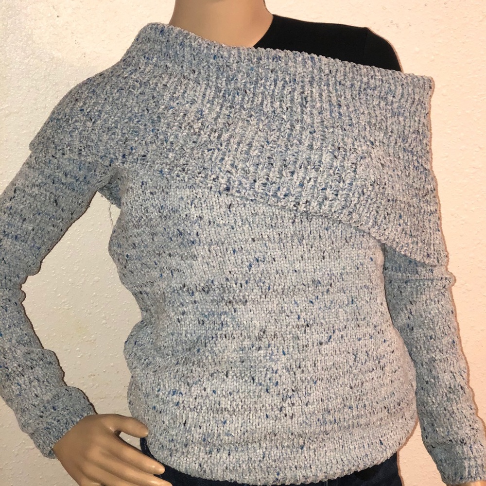 LC Lauren Conrad Chenille Off Shoulder Sweater Sm